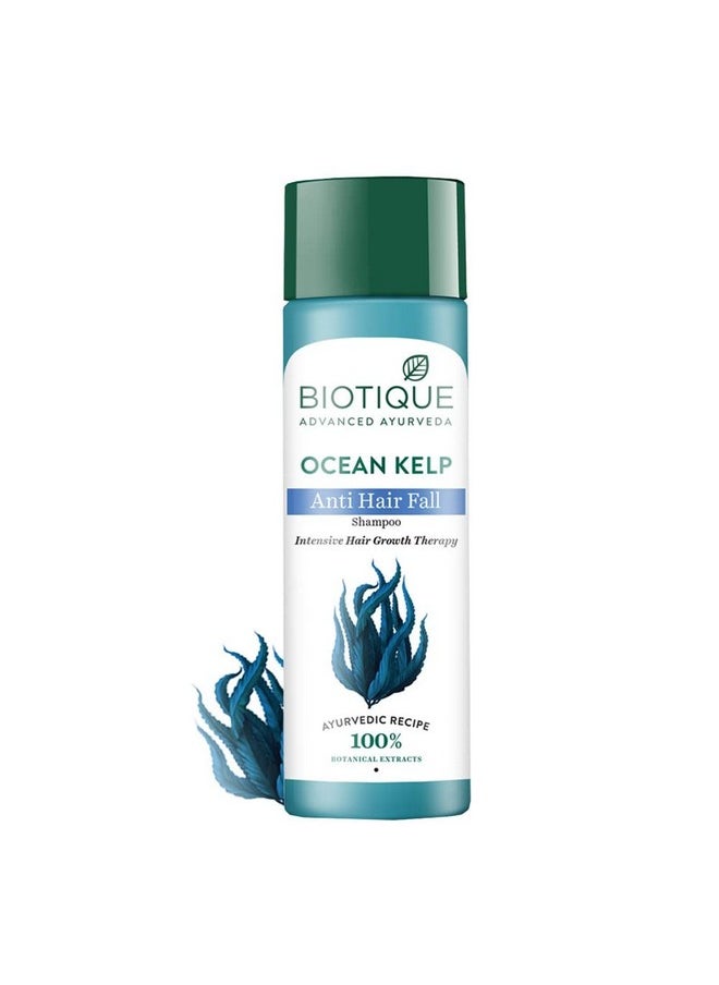 Biotique Ocean Kelp Anti Hairfall Shampoo | Intensive Hair Growth Therapy| Anti Hairfall Shampoo that Maintains Shine |100% Botanical Extracts | Suitable for All Hair Types |190ml