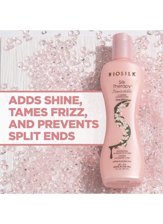 BioSilk Irresistible Collection Silk Therapy Shampoo, Cleanses & Removes Buildup, Jasmine & Honey Scent, Sulfate, Paraben, & Cruelty-Free, 7 Oz