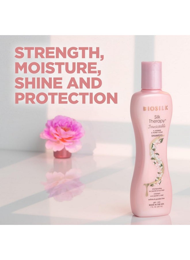 BioSilk Irresistible Collection Silk Therapy Shampoo, Cleanses & Removes Buildup, Jasmine & Honey Scent, Sulfate, Paraben, & Cruelty-Free, 7 Oz