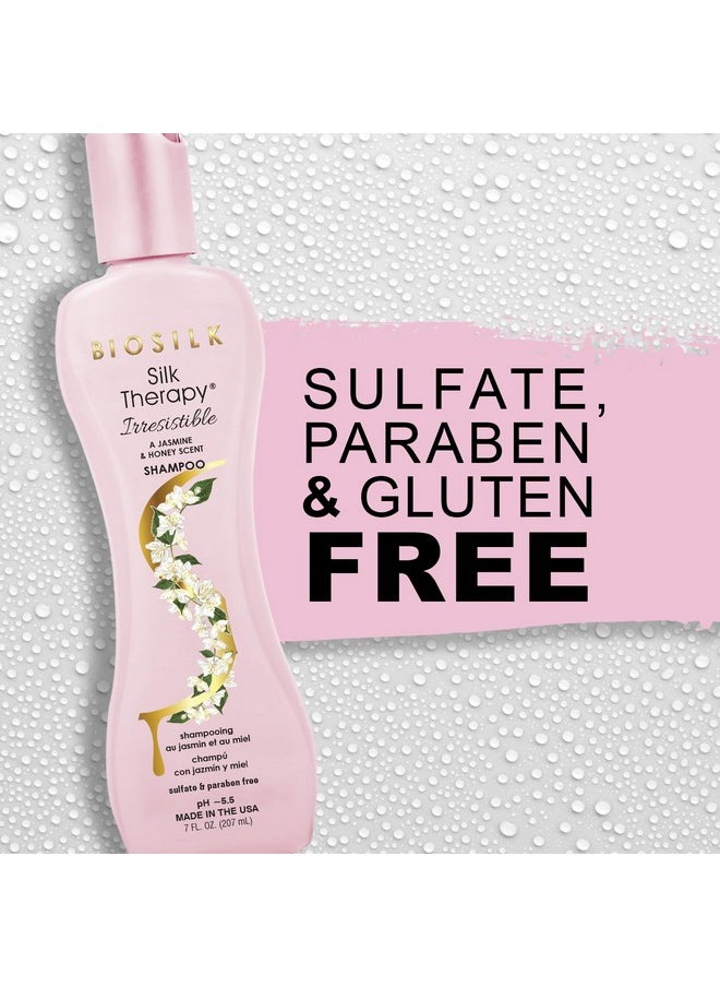 BioSilk Irresistible Collection Silk Therapy Shampoo, Cleanses & Removes Buildup, Jasmine & Honey Scent, Sulfate, Paraben, & Cruelty-Free, 7 Oz