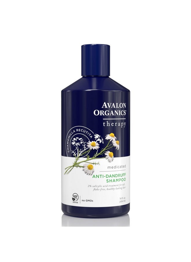 Avalon Organics Therapy Medicated Anti-Dandruff Shampoo for Soft, Flake-Free Hair, 14 Fluid Ounces