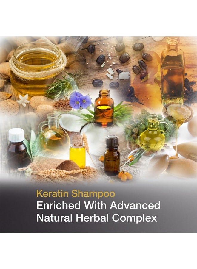 Vitamins Keratin Shampoo Hair Treatment - Biotin and Collagen Protein with Castor Oil for Curly Wavy and Straight Hair - Sulfate Free Product for Dry Damaged or Color Treated Hair