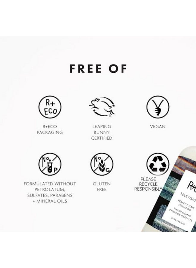 R+Co Television Perfect Hair Shampoo | Body + Shine + Smoothing for All Hair Types | Vegan + Cruelty-Free |