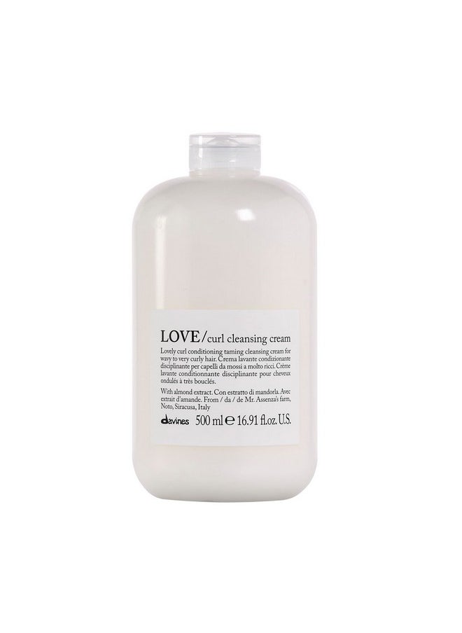 Davines LOVE Curl Cleansing Cream, All In One Shampoo and Conditioner, Soften and Hydrate Wavy And Curly Hair, 16.9 Fl. Oz