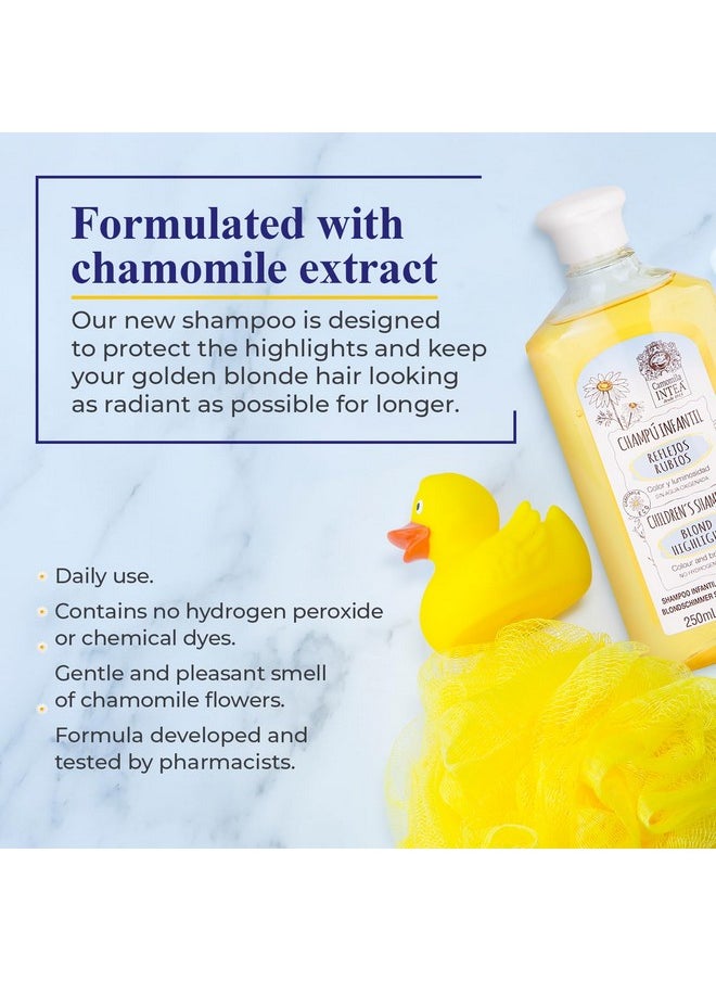 Intea Camomila Kids Shampoo for Blonde Highlights - 8.5Oz Chamomile Shampoo Hair Lightener for Kids - Natural Extract Toddler Shampoo with No Silicones or Parabens