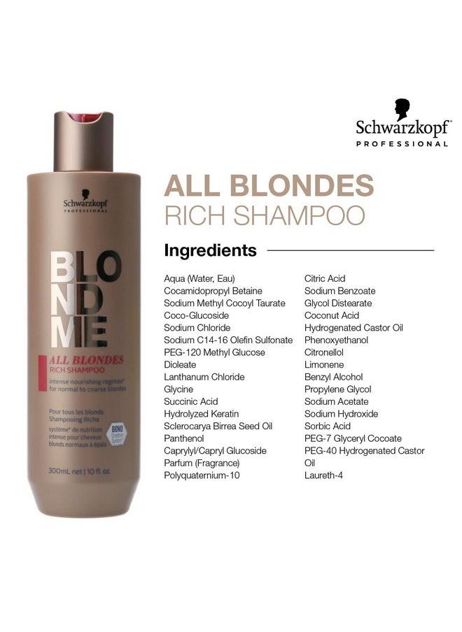 BlondMe All Blondes Rich Shampoo, 10-Fluid Ounce, Clear (2631929)