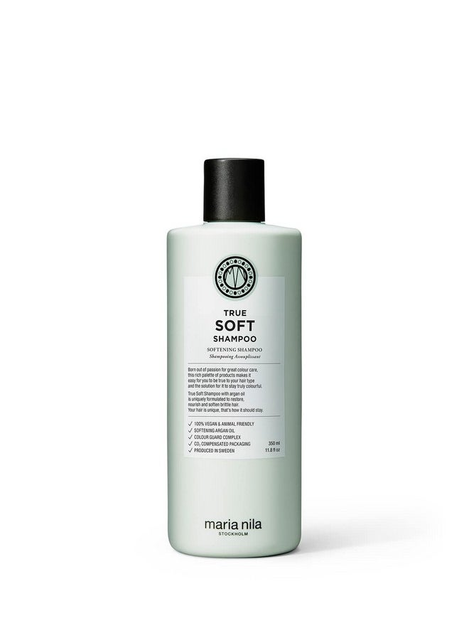 Maria Nila True Soft, Shampoo 11.8 Fl Oz, For Dry Hair, Argan Oil Remoisturises & Reduces Frizz, 100% Vegan & Sulfate/Paraben free