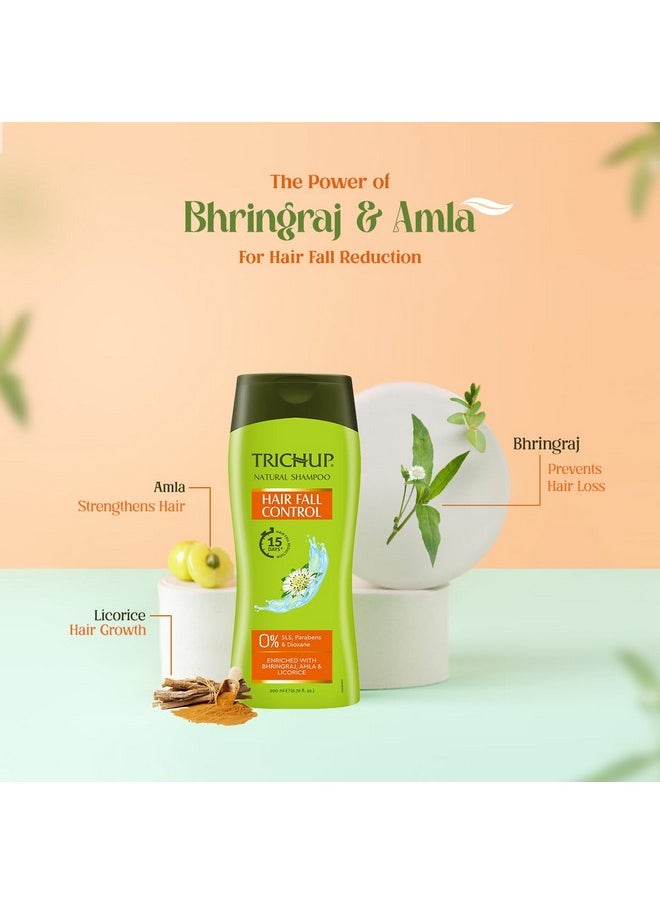 Trichup Hair Fall Control Herbal Hair Shampoo, 200ml (Pack of 3)