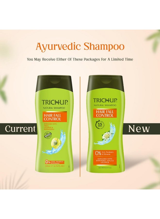 Trichup Hair Fall Control Herbal Hair Shampoo, 200ml (Pack of 3)