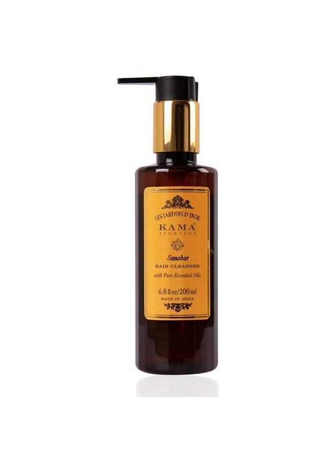 Kama Ayurveda Sanobar Hair Cleanser (Shampoo) with Pure Essential Oils, 200ml