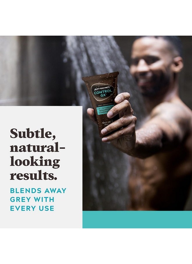 Just for Men Control GX Grey Reducing Shampoo for Textured Hair, Gradual Hair Color for Men, 4 Fl Oz (Pack of 1)