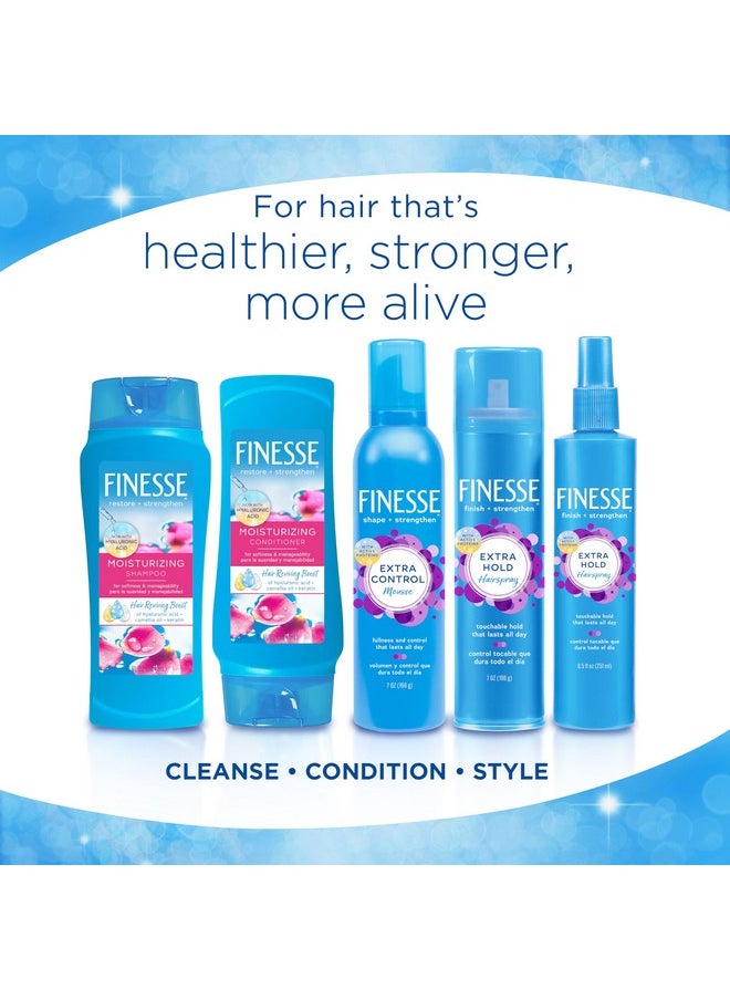 Finesse Restore + Strengthen Moisturizing Shampoo, 13 oz (Pack of 6), Moisturize & Repair Dry or Damaged Hair for Soft, Healthy Looking Hair