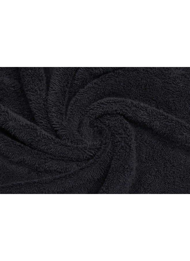 PERFEHAIR Black Salon Towels (2-Pack, 16 X 27 Inches)-Barber Hand Cotton Towel for Gym, Bath, Spa, Shaving, Shampoo