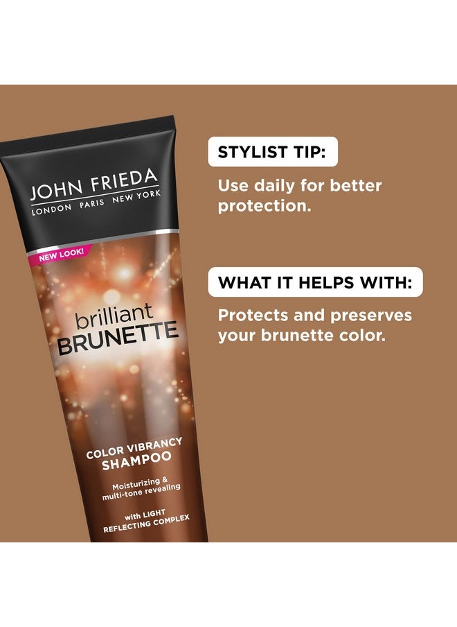 John Frieda Brilliant Brunette Shampoo, Multi-Tone Color Protecting Shampoo, Helps Unlock Vibrant Color, 8.45 Ounce (2 Pack)