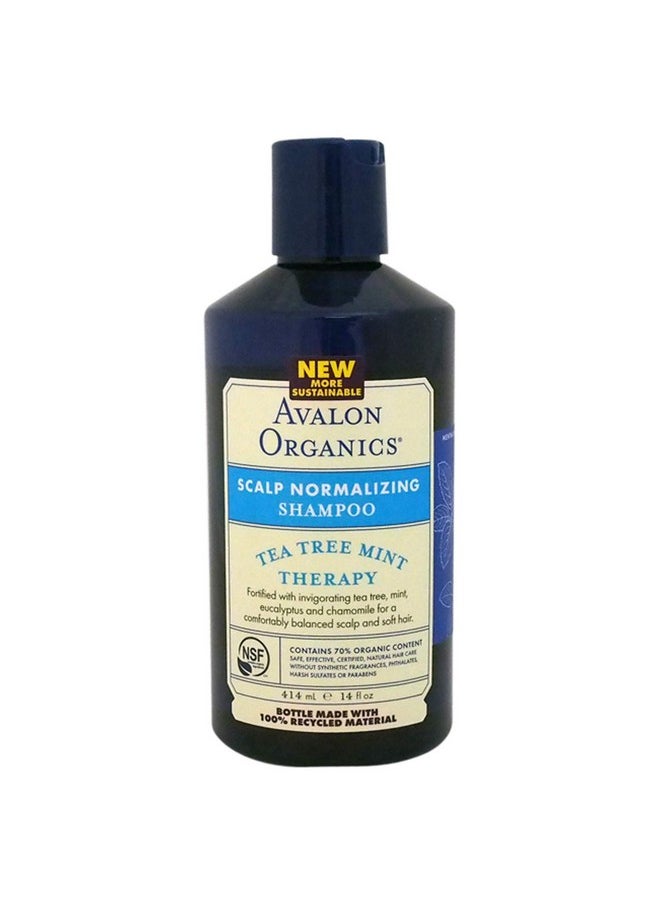 Avalon Organics Therapy Scalp Normalizing Shampoo, Tea Tree Mint, 14 Oz