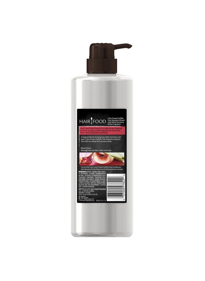Hair Food Sulfate Free Color Protect Shampoo with White Nectarine & Pear Fragrance, 17.9 Fluid Ounce