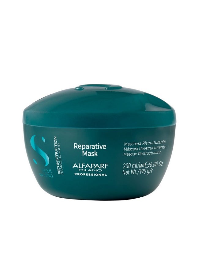 Alfaparf Milano Semi di Lino Reconstruction Reparative Shampoo and Mask Set - Sulfate Free Shampoo and Hair Mask for Damaged Hair - Repairs, Reconstructs, Strengthens - Adds Shine and Softness