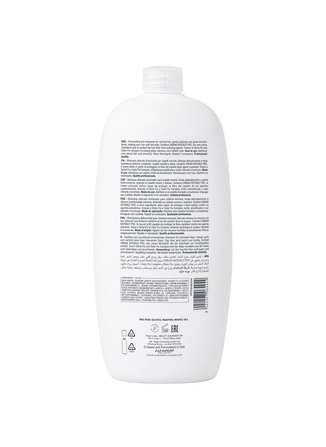 ALFAPARF MILANO Professional Diamond Shampoo -For Instant Shiny Hair - Normal Hair, Adds Radiance Sulfate, Paraben And Paraffin Free, Safe For Color Treated Salon Quality 1000Ml