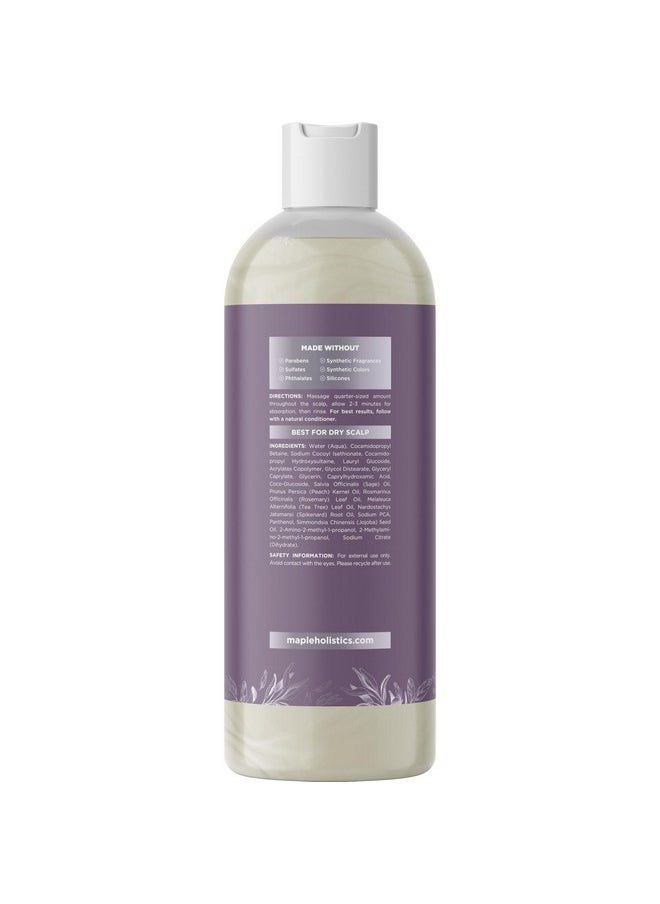 Sage and Rosemary Shampoo Sulfate Free - Sage Oil Clarifying Shampoo for Build Up and Scalp Moisturizer - Oily Hair Shampoo for Greasy Hair and Dry Scalp Treatment with Essential Oils for Hair