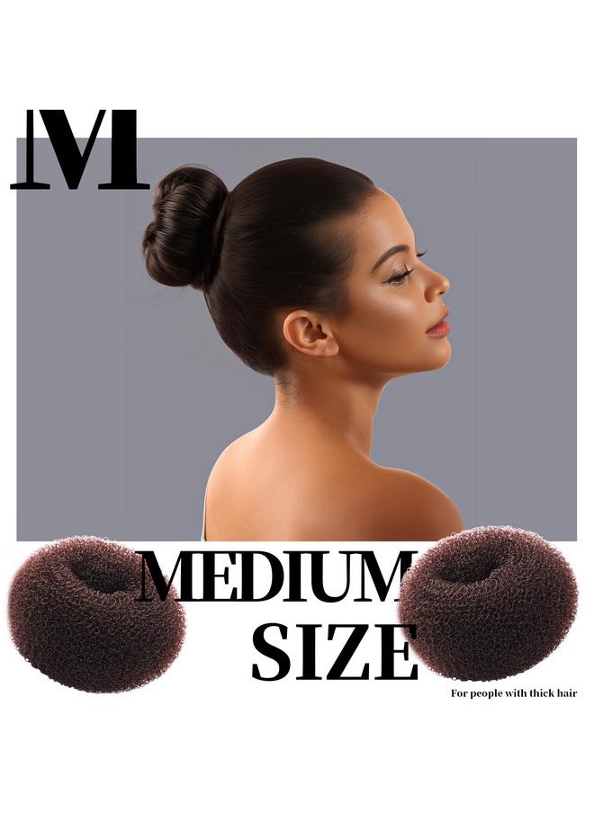 Teenitor Donut Hair Bun Maker Set, Hair Bun Shaper Set with Large, Medium, Small Hair Donuts For Buns, Hair Accessories For Girls, 5 Elastic Bands