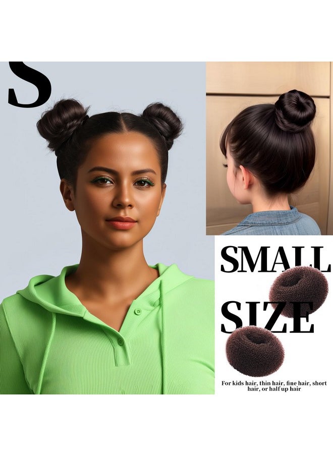 Teenitor Donut Hair Bun Maker Set, Hair Bun Shaper Set with Large, Medium, Small Hair Donuts For Buns, Hair Accessories For Girls, 5 Elastic Bands