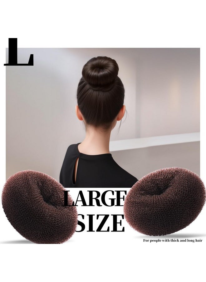Teenitor Donut Hair Bun Maker Set, Hair Bun Shaper Set with Large, Medium, Small Hair Donuts For Buns, Hair Accessories For Girls, 5 Elastic Bands