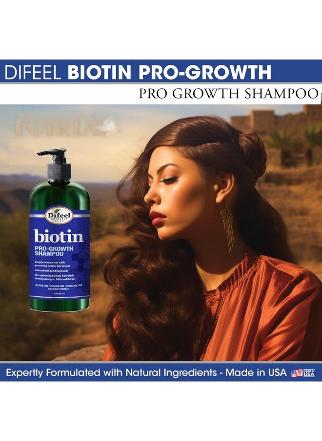 Difeel Pro-Growth Biotin Shampoo 33.8 oz. - Shampoo for Thinning Hair and Hair Loss, Paraben Free Shampoo with Biotin for Hair Growth