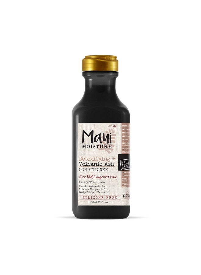 Maui Moisture Moisture Detoxifying + Volcanic Ash Conditioner - black , 13 Fl Oz