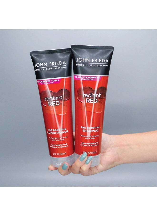 John Frieda Radiant Red Red Boosting Shampoo, Daily Shampoo, Helps Enhance Red Hair Shades, 8.3 Ounce, with Pomegranate and Vitamin E