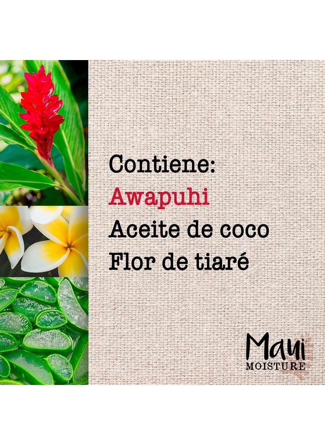 Maui Moisture Shine + Awapuhi Moisturizing Vegan Shampoo with Coconut Oils for Shiny Hair, Silicone-Free & Sulfate-Free Surfactant Aloe Shampoo to Detangle & Hydrate Dull Hair, 13 fl. Oz
