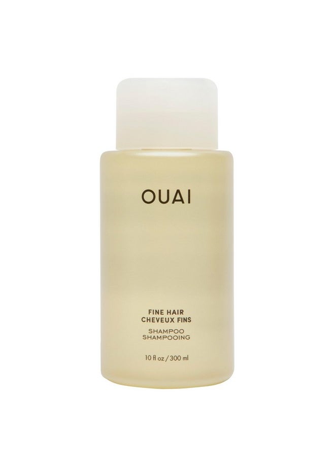 OUAI Fine Shampoo - Volumizing Shampoo with Strengthening Keratin, Biotin & Chia Seed Oil for Fine Hair - Delivers Clean, Weightless Body - Paraben, Phthalate & Sulfate Free Hair Care (10 Fl Oz)