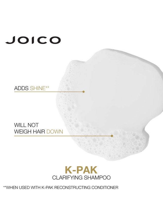 Joico K-PAK Daily Clarifying Shampoo to Remove Chlorine & Buildup | For Damaged Hair | Repair & Prevent Breakage | Boost Shine | With Keratin & Guajava Fruit Extract | 10.1 Fl Oz