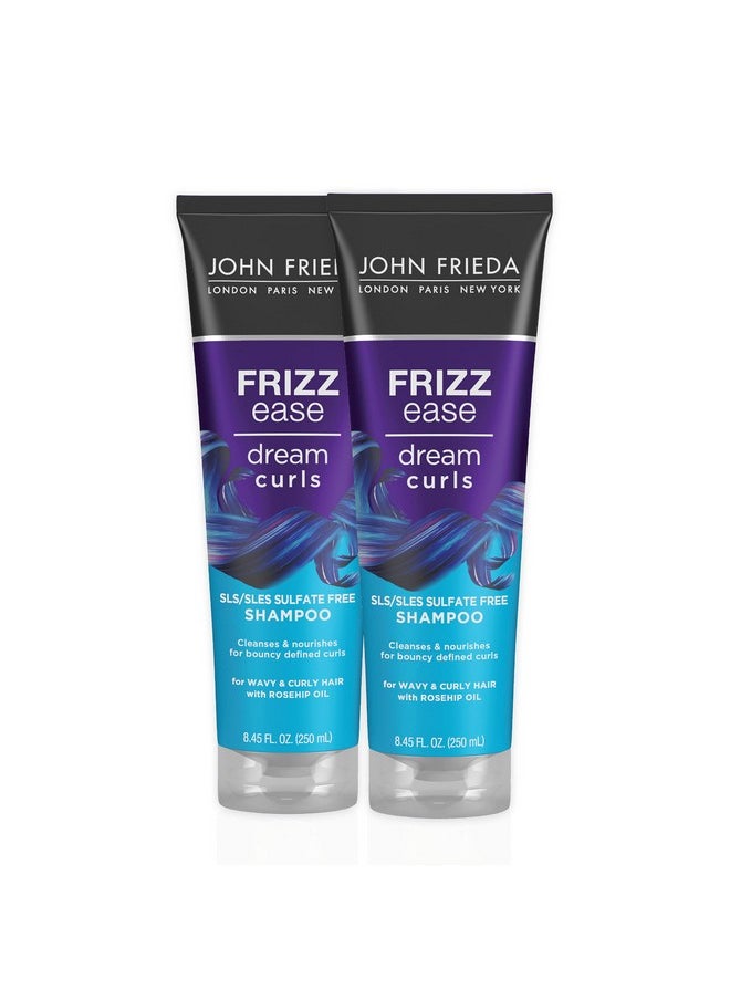 John Frieda Frizz Ease Dream Curls Curly Hair Shampoo, SLS/SLES Sulfate Free, Helps Control Frizz, with Curl Enhancing Technology, 8.45 Fluid Ounces (Pack of 2)