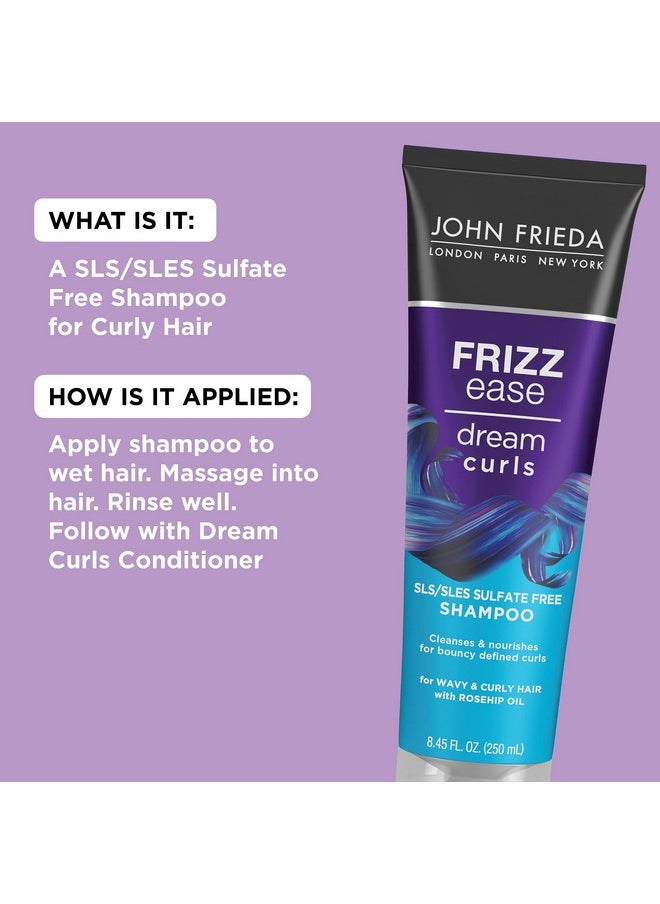 John Frieda Frizz Ease Dream Curls Curly Hair Shampoo, SLS/SLES Sulfate Free, Helps Control Frizz, with Curl Enhancing Technology, 8.45 Fluid Ounces (Pack of 2)