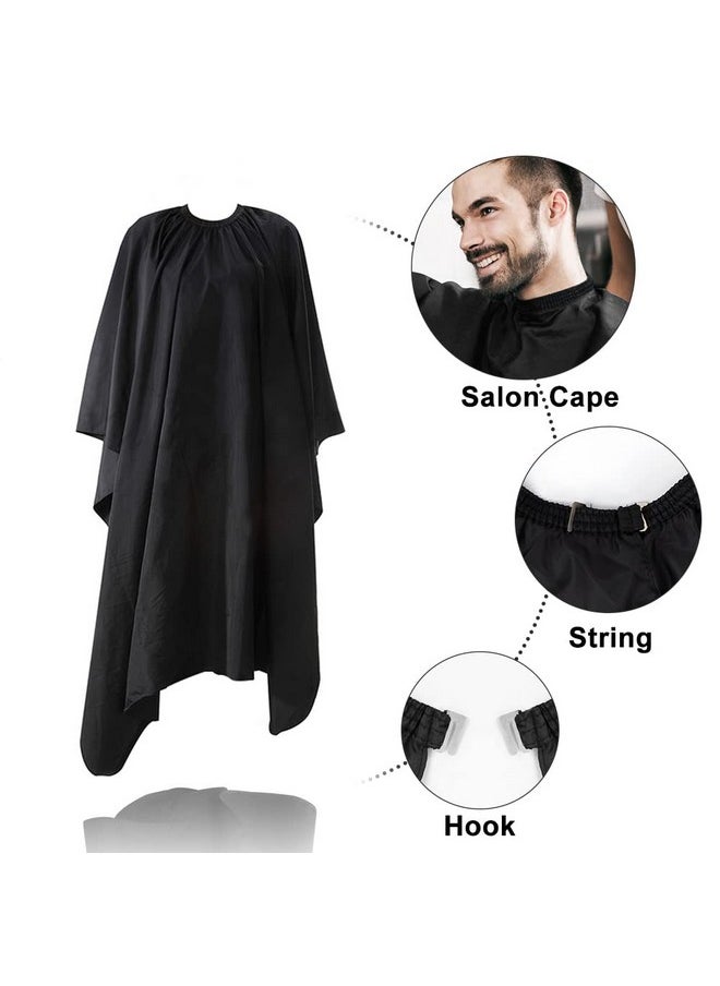 Sirabe 10 PCS Hair Cutting Scissors Set, Professional Haircut Scissors Kit with Cutting Scissors, Thinning Scissors, Comb, Cape, Clips, Black Hairdressing Shears Set for Barber, Salon, Home