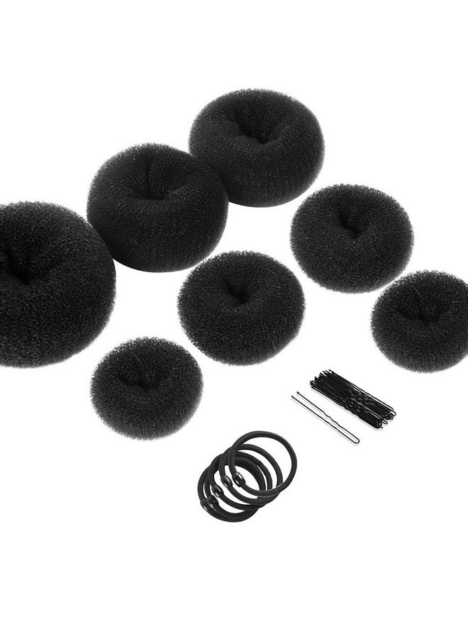 Teenitor Hair Styling Kit: 5 Bands, 20 Bobby Pins, 7 Chignons (2 Small, 2 Medium, 1 Large, 1 Extra-Large), Black
