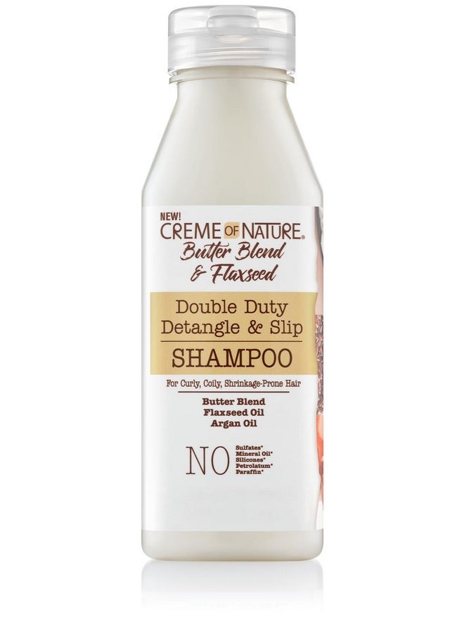 Creme of Nature, Detangling Shampoo, Butter Blend, Argan Oil, Flaxseed Oil, Moisturizing Formula, 12oz