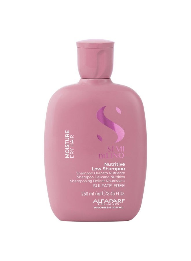 ALFAPARF MILANO Semi Di Lino Moisture Nutritive Low Shampoo - Sulfate Free Shampoo for Color Treated Hair - Moisturizing Hair Shampoo for Dry Hair - Paraben & Paraffin-Free (250 ml / 8.45 Fl. Oz)
