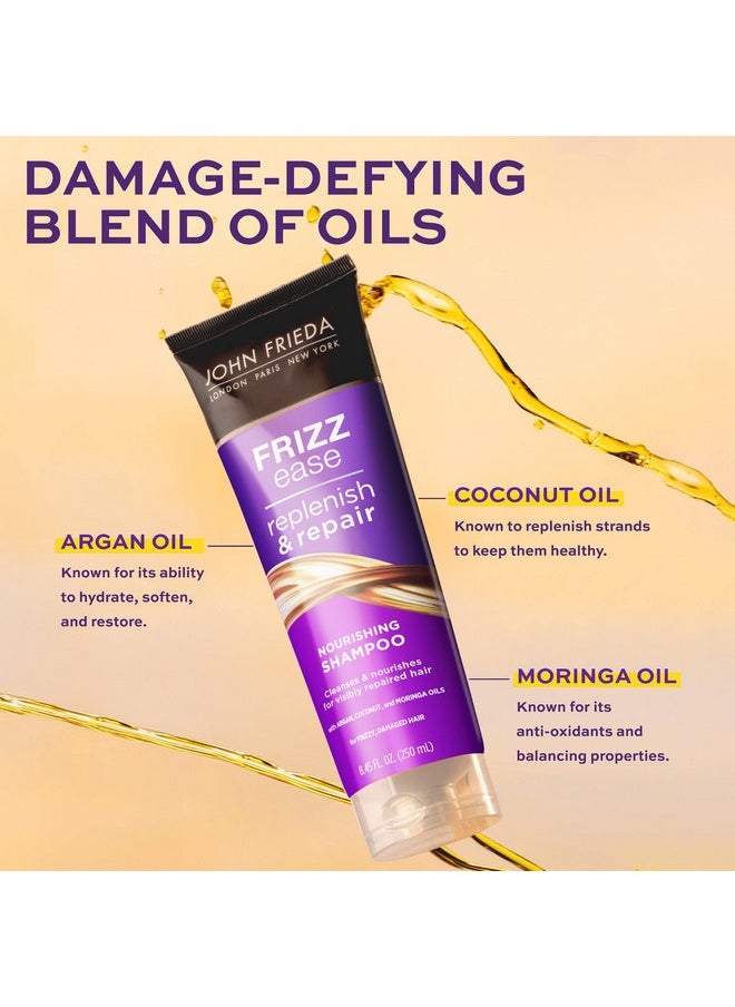 John Frieda Anti Frizz Shampoo With Argan and Coconut Oil for Damage, free from Paraben, Phthalate and Cruelty , Vegan Friendly 8.45 Oz Bottle