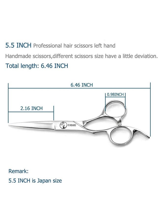 Hair Scissors left hand 5.5 Inch Hair Shears Left Hand Hair Cutting Scissors Lefty Barber Shears Left Handed KINSARO