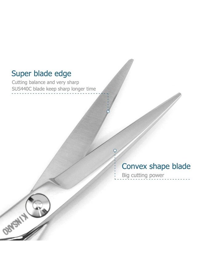 Hair Scissors left hand 5.5 Inch Hair Shears Left Hand Hair Cutting Scissors Lefty Barber Shears Left Handed KINSARO