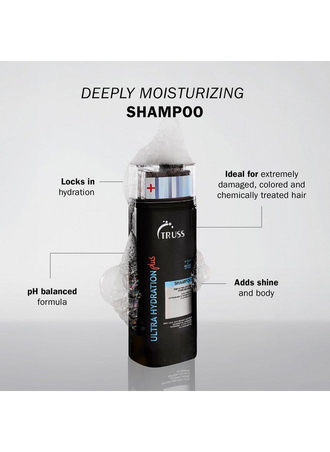 TRUSS Ultra Hydration PLUS Shampoo - For Color and Chemical Treated Hair - Restores Elasticity, Revitalizes, Adds Body & Shine to All Hair Types & Textures