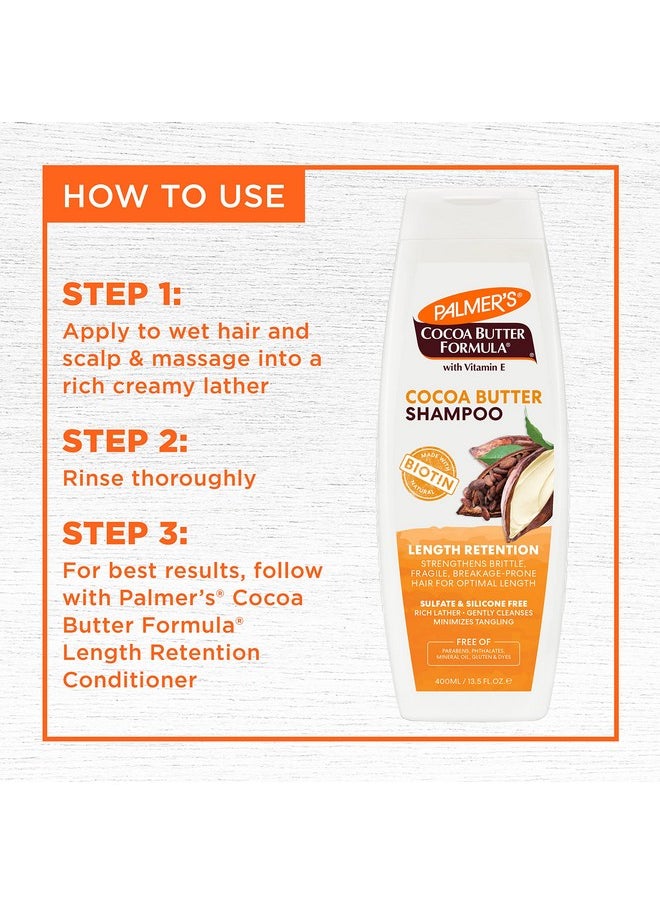 Palmer's Cocoa Butter Formula Biotin Length Retention Shampoo, 13.5 Fl Oz