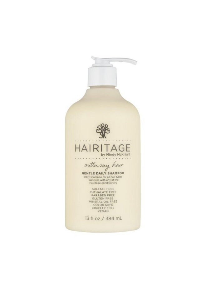 Hairitage Gentle Daily Hydrating and Moisturizing Shampoo For Dry Hair with Jojoba Oil + Aloe Vera - Ultra-Mild + Moisture-Rich - Improves Dry, Brittle Strands, 13 fl. oz.
