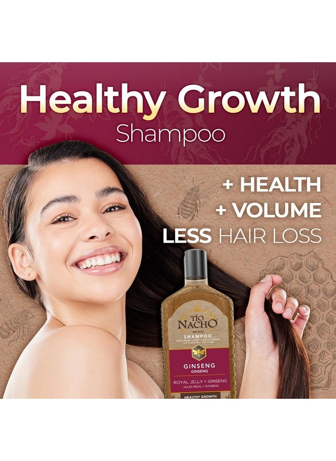 Tio Nacho Shampoo with Ginseng, Royal Jelly, Aloe Vera & Jojoba, Strengthening Hair Care to Reduce Loss & Breakage, Revitalizing, Nourishing Formula, 14 Fluid Ounces