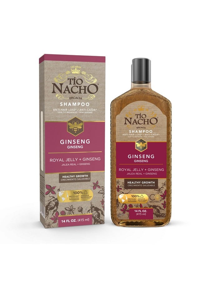 Tio Nacho Shampoo with Ginseng, Royal Jelly, Aloe Vera & Jojoba, Strengthening Hair Care to Reduce Loss & Breakage, Revitalizing, Nourishing Formula, 14 Fluid Ounces