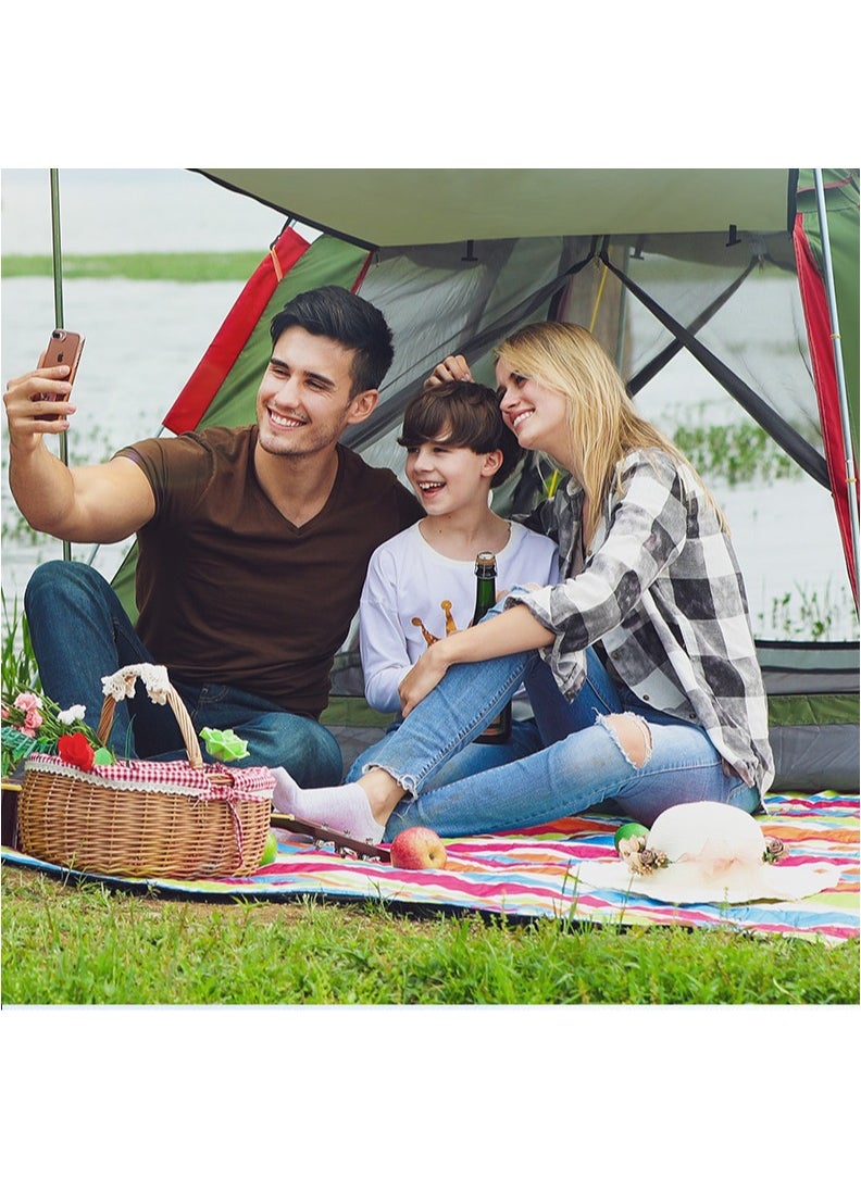 Fully Automatic Quick Opening Camping Tent for 3-4 People, Thickened and Rainproof, Multifunctional Outdoor Shelter (215x215x142cm)