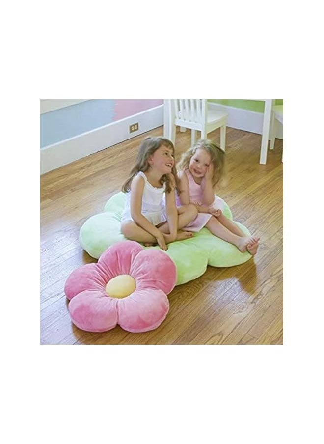 Butterfly Flower Floor Pillow Seating Cushion, For A Reading Nook, Bed Room, Or Watching Tv. Softer And More Plush Than Area Rug Or Foam Mat,Pink,Medium 20