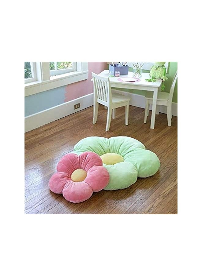Butterfly Flower Floor Pillow Seating Cushion, For A Reading Nook, Bed Room, Or Watching Tv. Softer And More Plush Than Area Rug Or Foam Mat,Pink,Medium 20