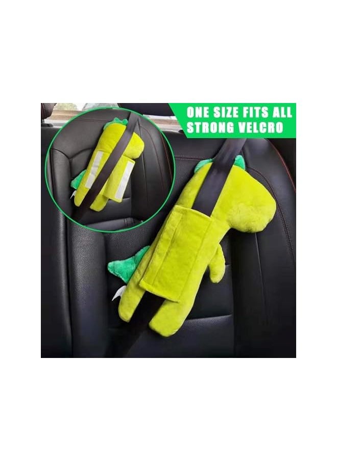 Kids Travel Pillow for Car, The Sleeping Aid for Adults and Kids on Road Trips, Children's Dinosaur Travel Pillow, Car Seat Vehicle Seat Strap Head Neck Support Shoulder Pad